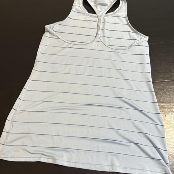 Women's Athleta Blue Striped Tank Top - Picture 6 of 7